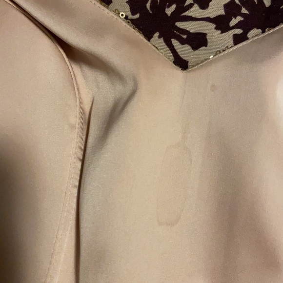 Gold sequined fit and flare dress.  Size 6 - Picture 6 of 8